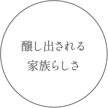 醸し出される家族らしさ