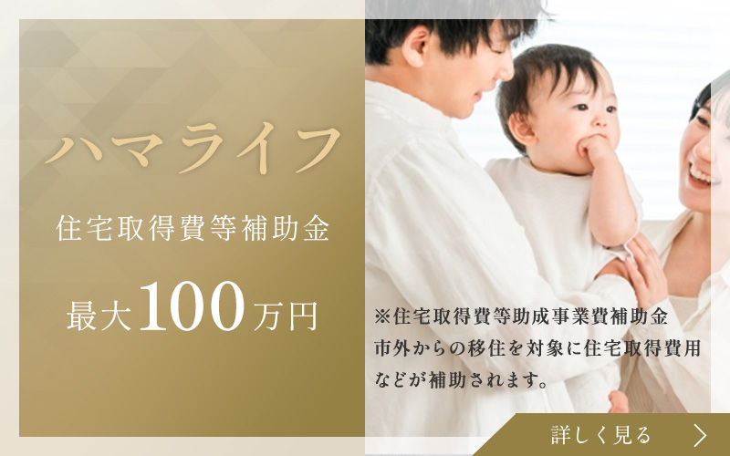 ハマライフ 住宅取得費等補助金
 最大100万円
