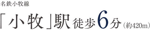 小牧駅　徒歩6分(約420m)