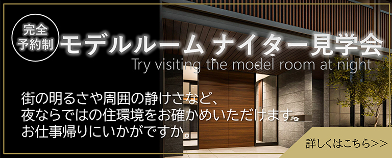 完全予約制 モデルルームナイター見学会