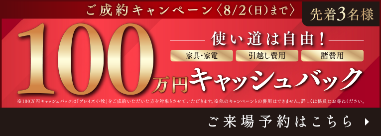 ご成約キャンペーン（8/2(日)まで）