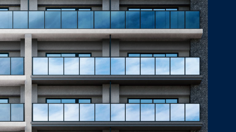 ガラス手摺りデザイン