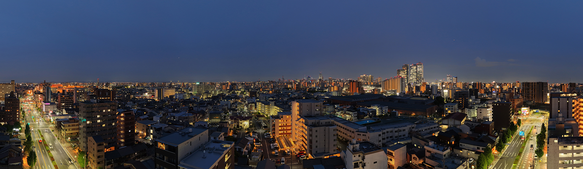 最上階からの眺望パノラマ写真