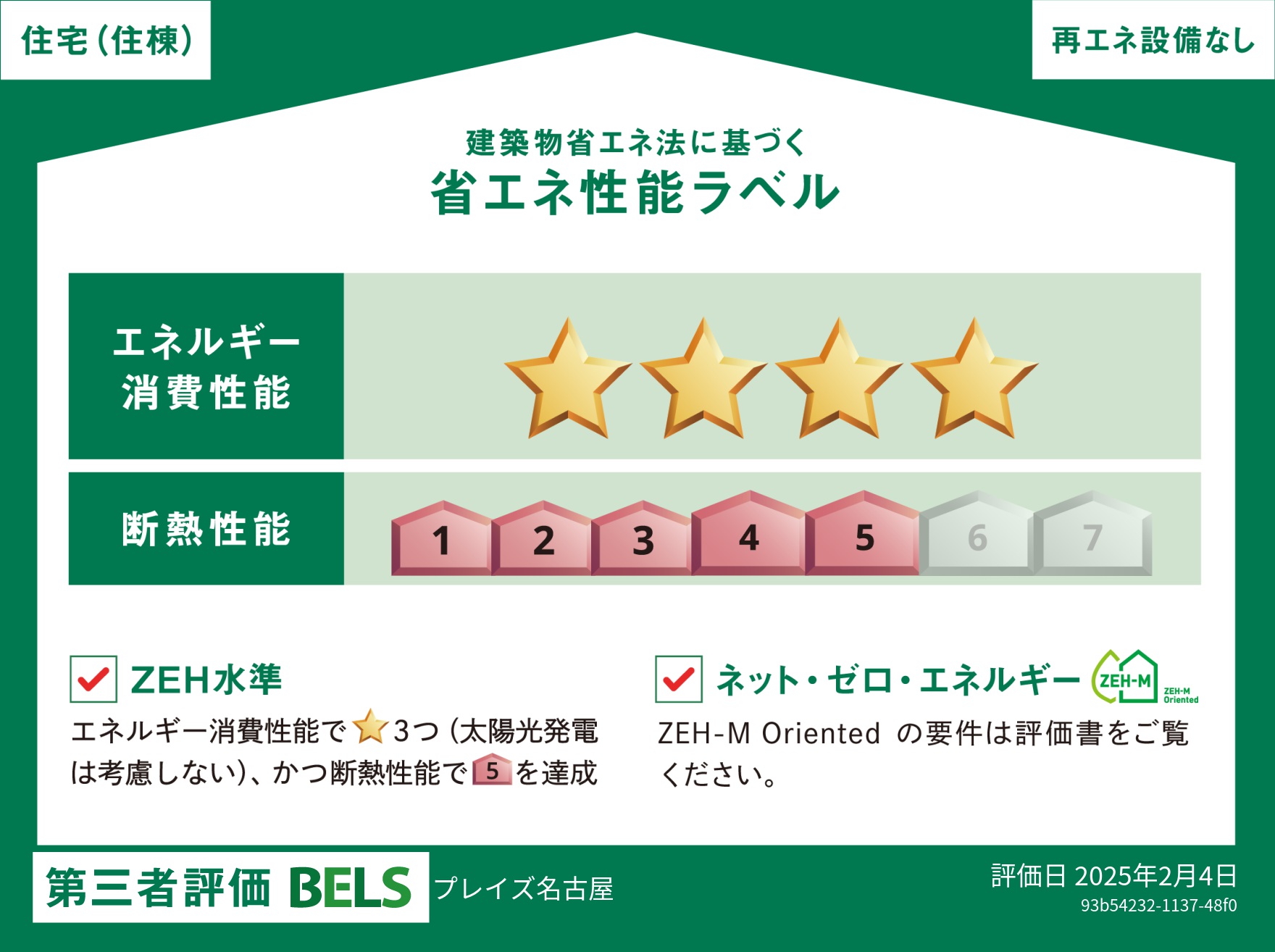 第三者評価BELS　省エネ性能ラベル