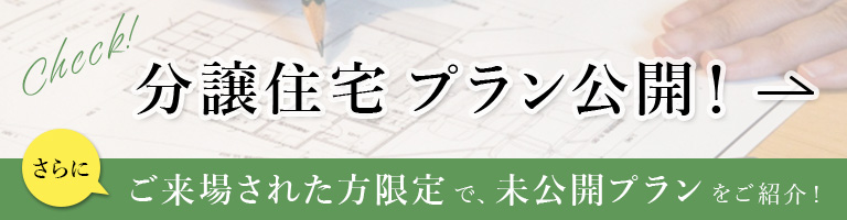 分譲住宅プラン公開！さらにご来場いただいた方限定で未公開のプランもご紹介