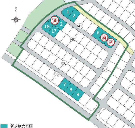 けやきの丘(第3エリア) 区画図