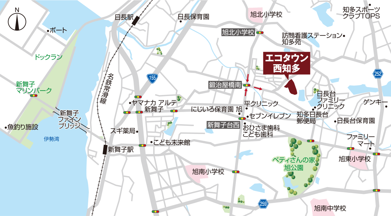 エコタウン西知多アクセスマップ